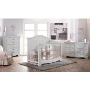 Pali Enna Forever Crib + Double Dresser Vintage White