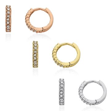 Twin Stars Crystal Tiny Huggy Earring