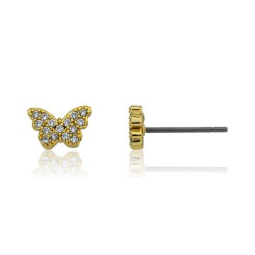 LMTS CZ Filled Butterfly Stud Earring