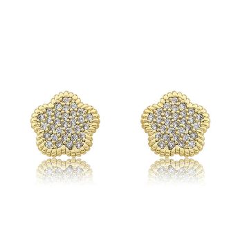 LMTS Micro Pave Flower Earring