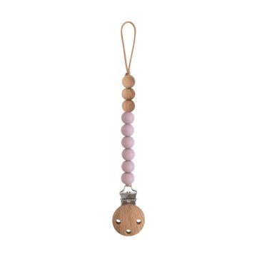Mushie Silicone Pacifier Clip Eva Mauve