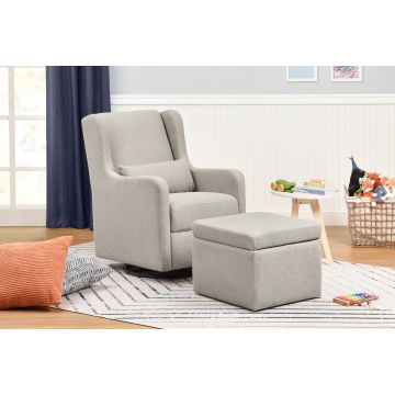  Carter's Adrian Swivel Glider with Storage Ottoman