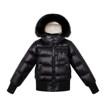 Ellabee Girls Accent Lining Bomber Black/White Lining