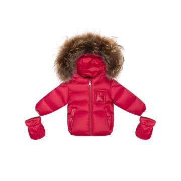 Ellabee Baby Fur Jacket Red