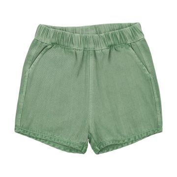 Farren+Me Denim Track Shorts Green Wash