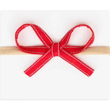 Adora Ribbon Bow Headband Red