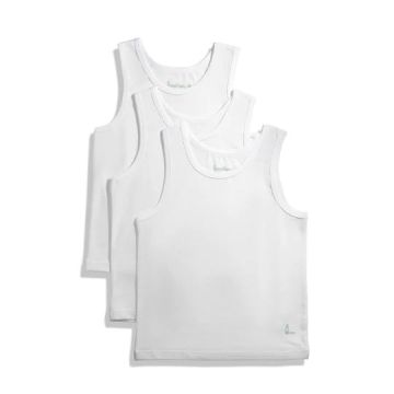 Feathers Boys Solid White Vests