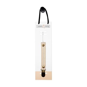 Papilon Leather Pacifier Clip