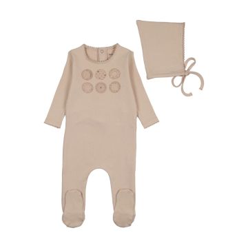 Bee & Dee Fine Dining Footie/Bonnet