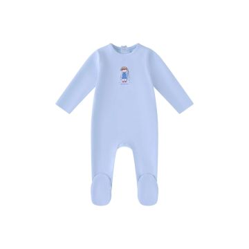 Mini Label Boys Fisherman Footie- Light Blue