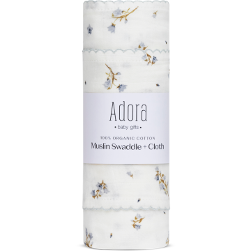 Adora Floral Boys Swaddle And Cloth