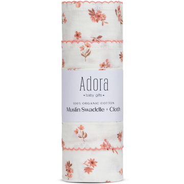 Adora Floral Girls Swaddle And Cloth