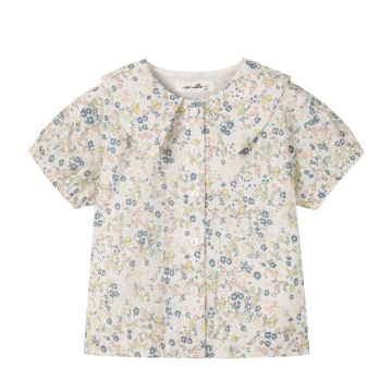 Nou Nelle Floral Yellow SS Blouse