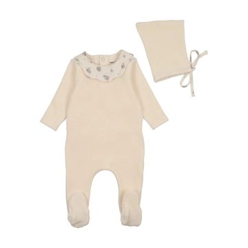 Bee & Dee Boutique Floret Footie with Pointy Bonnet 