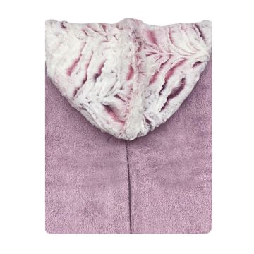 Delore Lilac / Prism Rosewine Hooded Towel