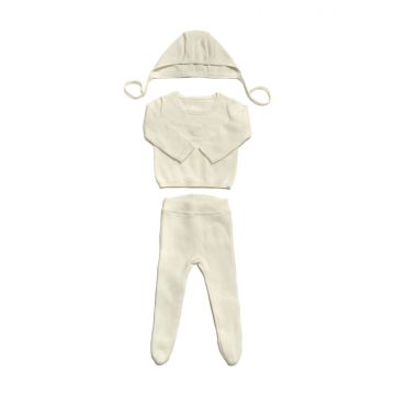 Kipp Baby White Classic Knit 3PC Set