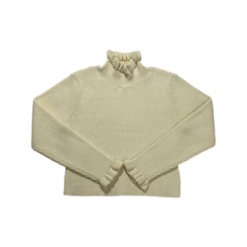 Klai White Rib Knit Turtleneck