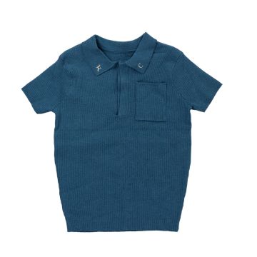 Kipp Aqua Hayden Ribbed Knit Top