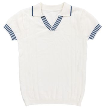 Klai White Pointelle Knit Sweater 