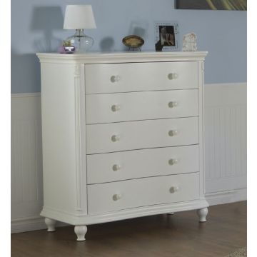 Pali Gardena 5 Drawer Dresser – White