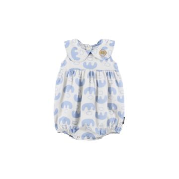 Loud Apparel Splendid Collar Romper Abstract Boat
