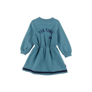 Loud Cuddle Waisted Dress Turquoise