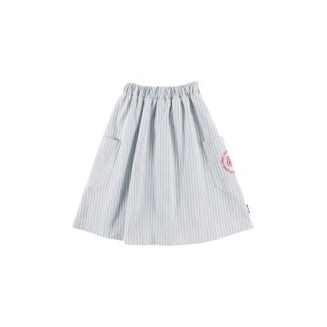 Loud Apparel Polanda Midi Skirt Mid Blue Stripe