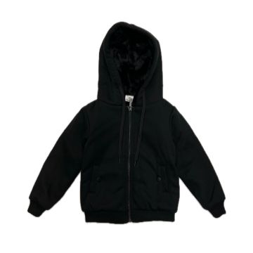GHI Fur Hoodie - Solid Black