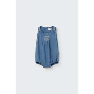 My little Cozmo Baby Twill Denim Romper 