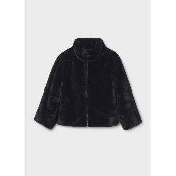 Mayoral Black Fur Coat