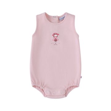 Mini Label Girls Doll Romper- Pink