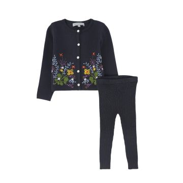 Bace Embroidered Cardigan Set 