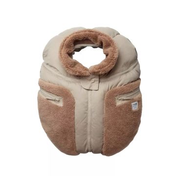 7 AM Enfant Car Seat Cover Cocoon - Oat/Applique Cacao