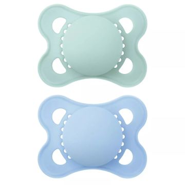MAM Matte Original Unprinted Pacifier 0-6 Months - Boy - 2pc