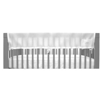 Breathable™ Mesh RailGuard™ Teething Cover — Long Side Panel (1) — White