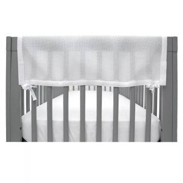 Breathable™ Mesh RailGuard™ Teething Cover — Short Side Panels (2) — White