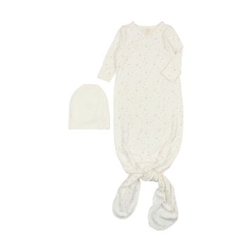 Lil Legs Baby Gown Set Starry Night Rose