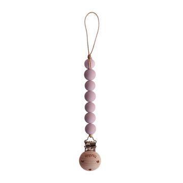 Mushie Halo Pacifier Clip Muave