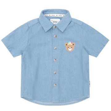 HUXBABY CHAMBRAY HUX SHORT SLEEVE SHIRT