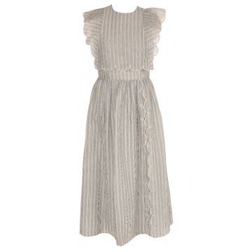 HEV SCALLOP SQUIGGLY DRESS Navy