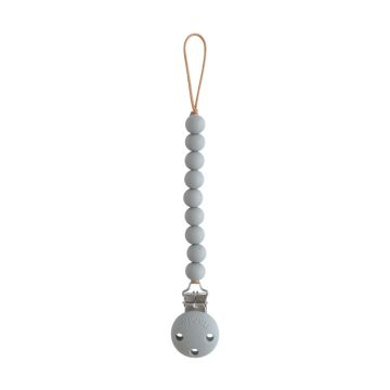 Mushie Silicone Pacifier Clip Hera Stone
