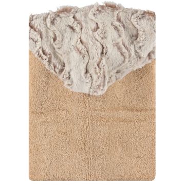 Delore Tan & Luxe Cuddle Snowy Owl Ivory Tan Hooded Towel