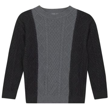 Blumint Cable Blocked Sweater Grey