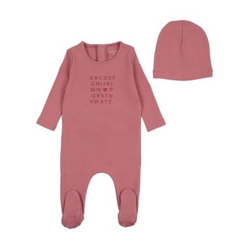 Bee & Dee I Love You Footie with Pointy Bonnet