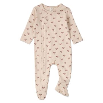 Memoi Princess Bow Side Snap Footie