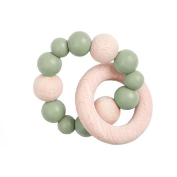 Snuggle Baby Ring Teether Sage