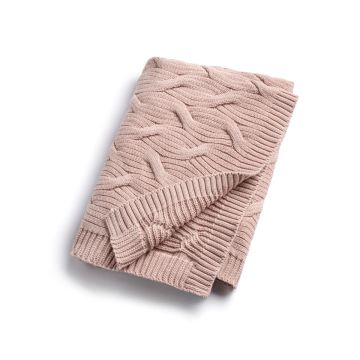Zandino Sarah Knit Blanket Mauve