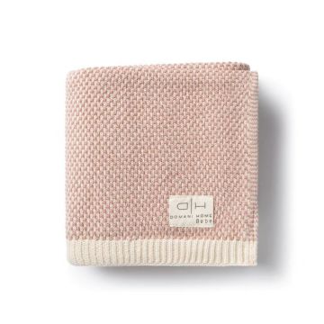 Domani Home Brunello Knit Baby Blanket Rose Blush