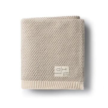 Domani Home Brunello Knit Baby Blanket Linen Sand