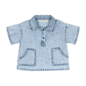 Teela Structure Denim Boys Top Stonewash